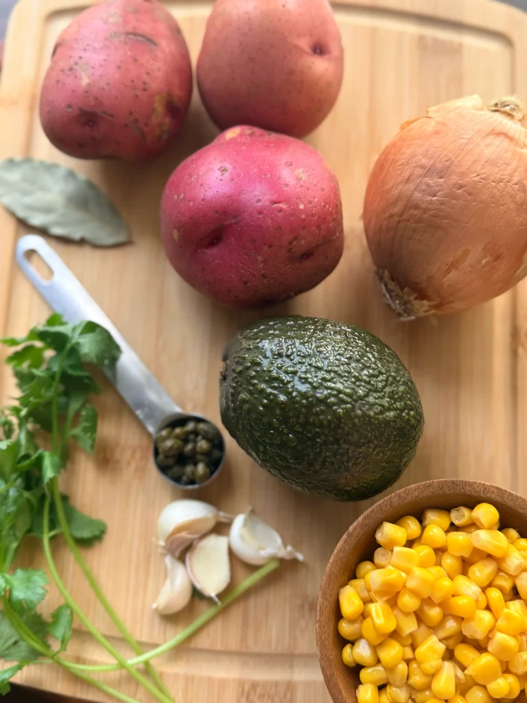 Ingredients for creamy chicken soup in the crockpot.