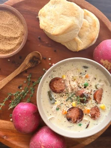 Cajun Chicken Pot Pie Soup (Crockpot)