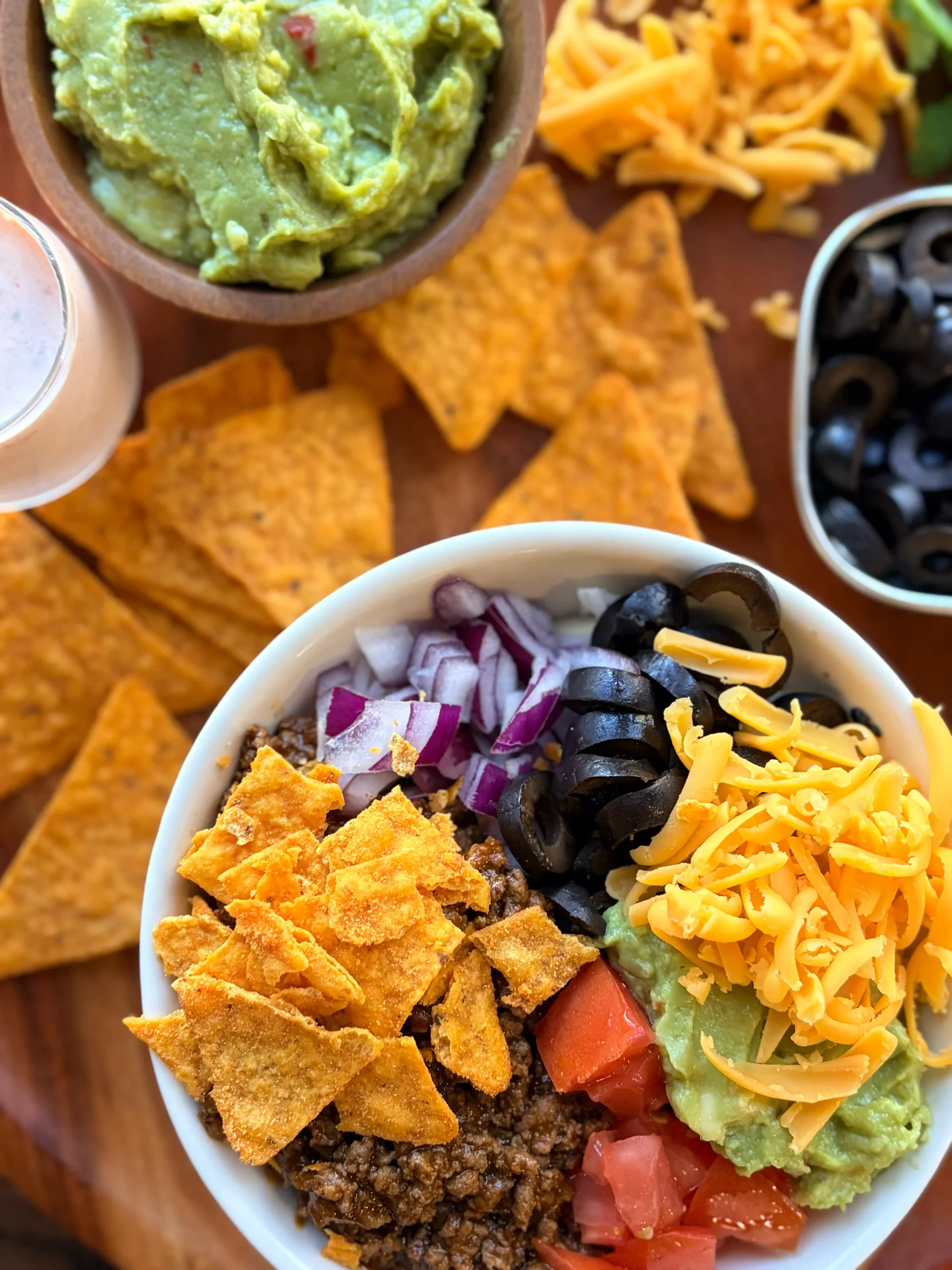 Walking taco bowls.